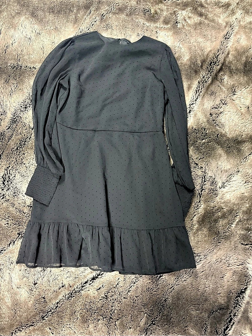 Sanctuary Polka Dot Mini Dress in Black Size Small Like New